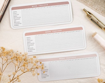 Monthly Mood Tracker Sticker. Perfect For Bullet Journal and Planner, Symptom Tracker, Self Care Planner, Health Tracker, Mood Stickers.