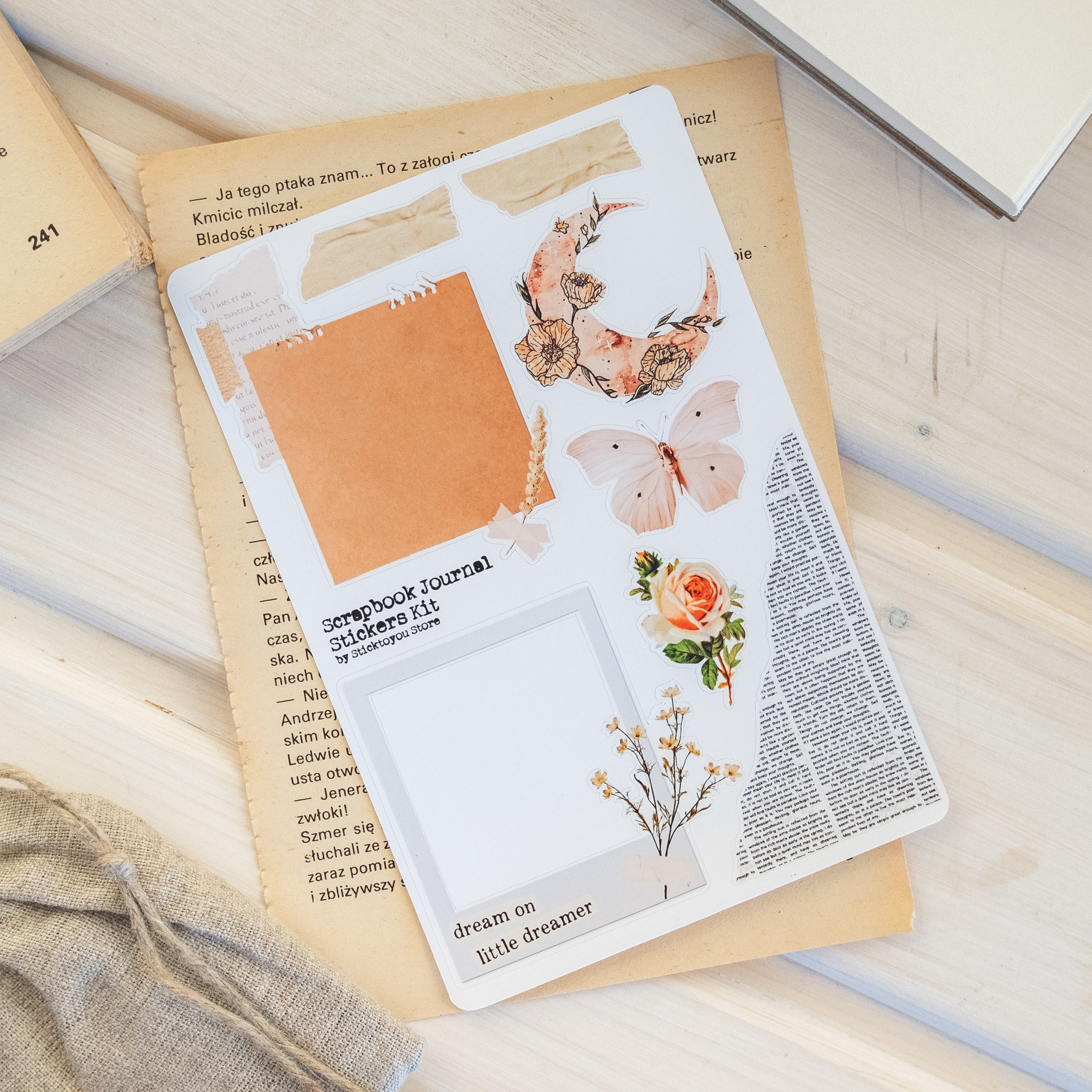 Lahnao 240 Pièces Stickers Scrapbooking Aesthetic, Matériel De Scrapbooking, 4 * 6cm Autocollant Bullet Journal, Papier Pour Album Journal