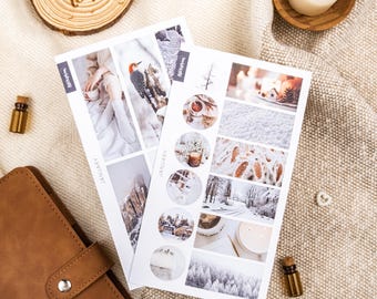January Winter Stickers: Cozy Journal & Planner Stickers