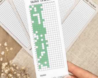 Yearly Habit Tracker Sticker: Pixel Planner, Journal Sticker