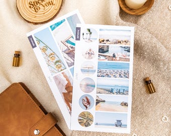 June Beach Stickers: Summer Planner Stickers Set