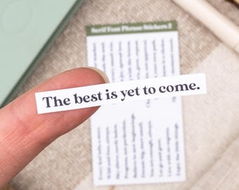 Motivational Quote Stickers: Typewriter Style Planner Stickers