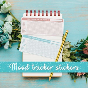 Mini suivi de l'humeur quotidien, suivi des émotions et des sentiments, autocollants pour Bullet Journal, planification mensuelle.
