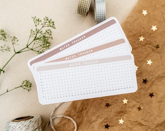 Water Tracker Sticker | Daily Water Intake & Hydration Tracker for Bullet Journal and Planner | Self-Care Sticker