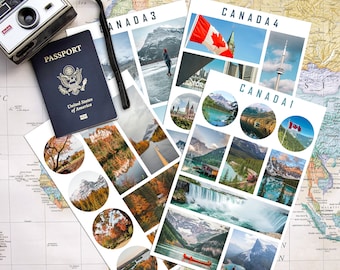 Canada Travel Stickers: Scrapbook Journal Stickers