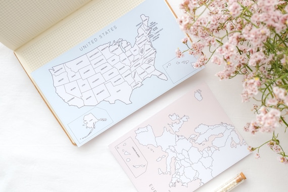 World Map Tracker Sticker - United States, Europe, Asia, Africa, North America, South America and Oceania Map - Travel Tracker Map Stickers