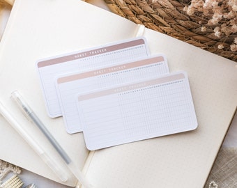 Ästhetischer monatlicher Habit-Tracker Aufkleber • Ziele-Tracker • Täglicher Habit-Tracker • Routine-Tracking-Gewohnheiten • Funktionale Planeraufkleber •