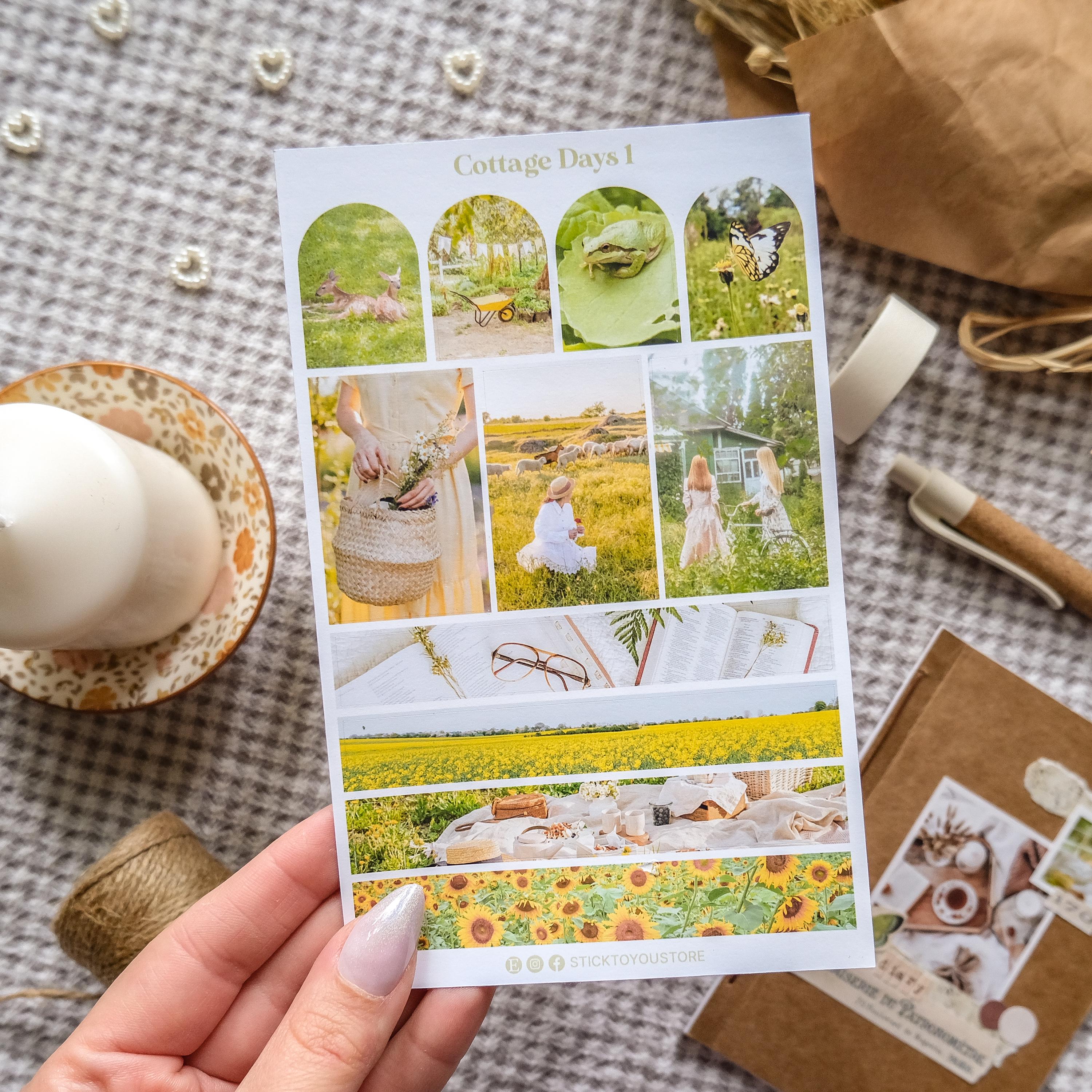Cottagecore Sticker Sheets for Bullet Journal and Planner | Spring ...