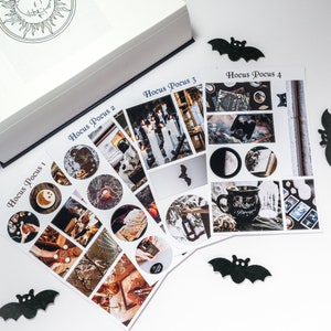 Pegatinas de brujas, pegatinas espeluznantes, temporada de Halloween, pegatinas de brujas de Dark Academia para diario o álbumes de recortes