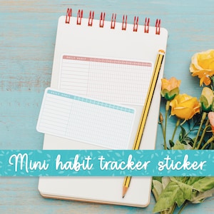 Mini suivi des habitudes quotidiennes, planification d'objectifs, suivi des habitudes de routine, autocollants pour Bullet Journal.