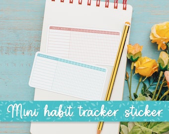 MINI Daily Habit Tracker, Ziele Planung, Routine Tracking Habits, Bullet Journal Sticker.