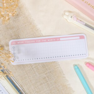 Pegatina de seguimiento mensual del estado de ánimo / Seguimiento diario del estado de ánimo y las emociones para bullet journals y planificadores / Pegatina de registro del estado de ánimo imagen 13