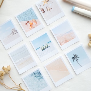 Summertime Polaroid Stickers Summer Vibes Aesthetic Beach Stickers Gift for Bullet Journal and Planner Lover Stickers for Diary Decoration