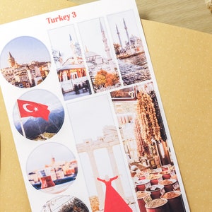 Turkey Travel Sticker Sheets, Turkey Country Theme Stickers, Istanbul ...
