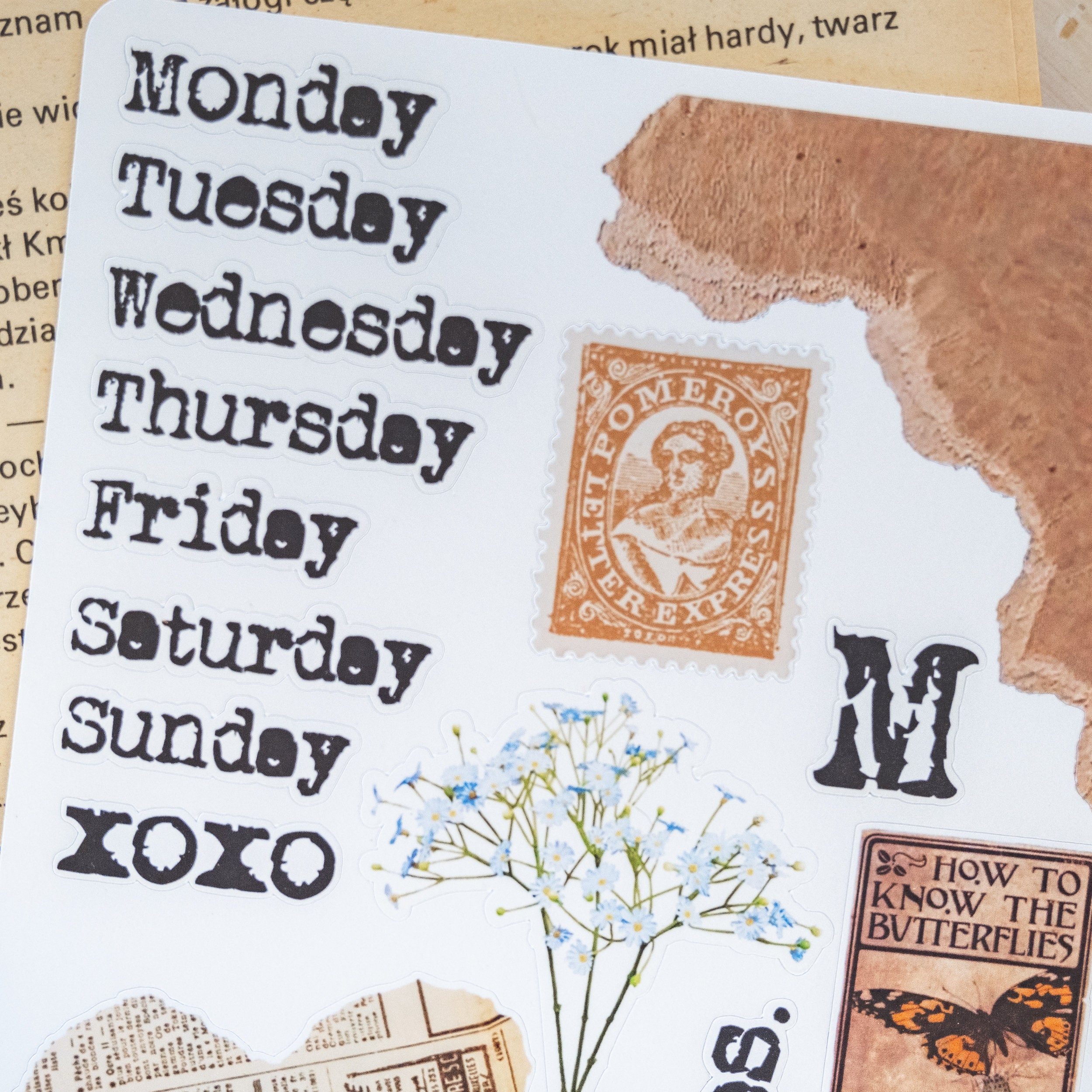 Aesthetic Vintage Stickers Sheet Scrapbook Junk Journal Kit | Etsy