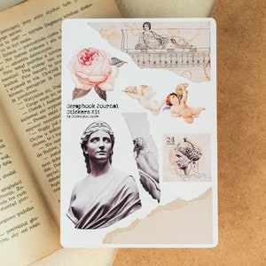 Feuille d'autocollants, autocollants vintage pour scrapbooking, feuille d'autocollants pour Bullet Journal, fournitures pour correspondant.