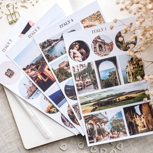 ITALI: themastickers, 4 verschillende stickervellen voor Bullet Journal, planner en scrapbooking.