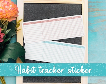 Naklejki do śledzenia miesięcznych nawyków – naklejki do planera i dziennika Bullet Journal na rutynę i cele