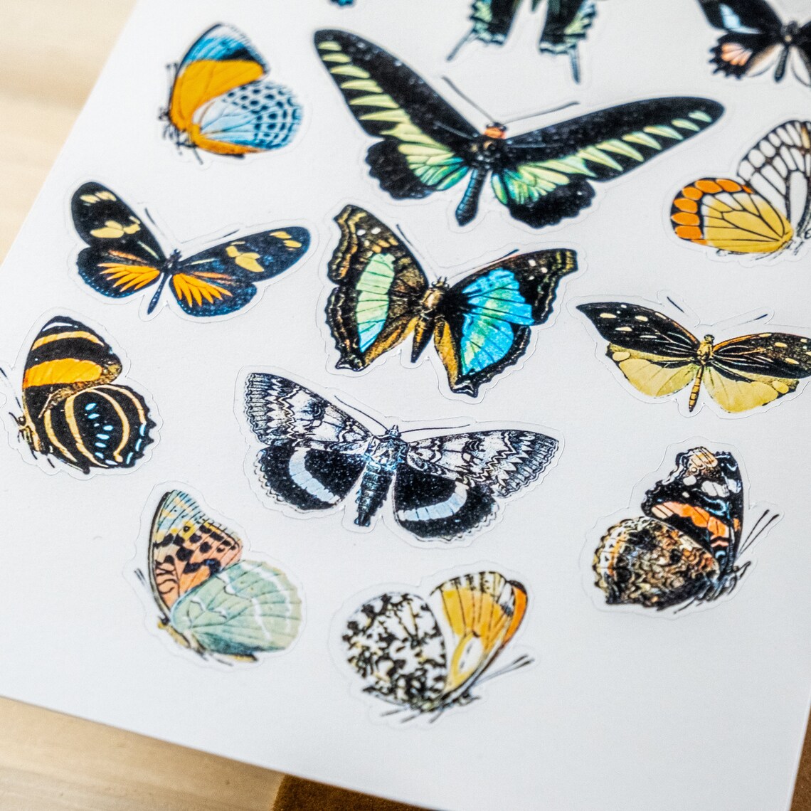 vintage butterfly stickers set for bullet journal and planner etsy