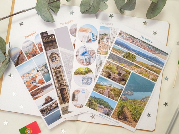 Portugal Travel Stickers: Journal Scrapbook Stickers