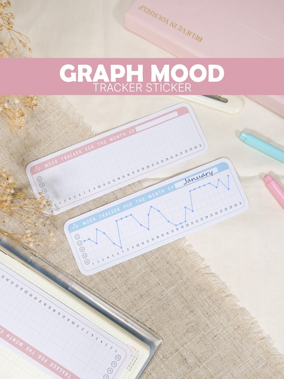 Monthly Mood Tracker Sticker | Daily Mood & Emotion Tracker for Bullet Journals and Planners | Mood Log Sticker
