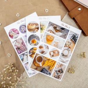 Autocollants esthétiques pour le thé, lot d'autocollants pour l'heure du thé, autocollants pour le thé confortables, autocollants pour amateurs de thé, autocollants sur le thème du thé pour Bullet Journal et agenda