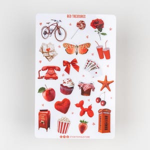 Color Themed Stickers, Pinterest Stickers, Aesthetic Stickers, Coquette Stickers, Kindle Stickers, Laptop Stickers, Cute Sticker Sheets