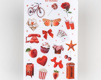 Pegatinas con temas de colores, pegatinas de Pinterest, pegatinas estéticas, pegatinas coquetas, pegatinas para Kindle, pegatinas para portátiles, hojas de pegatinas bonitas