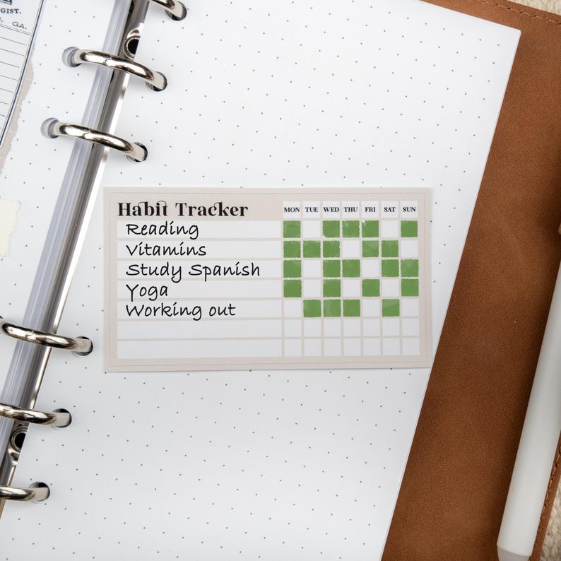 Weekly Habit Tracker Stickers: Planner & Journal Stickers - Etsy
