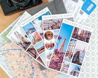 PARIS- FRANCE Theme Stickers Set,  4 Different Sticker Sheets For Bullet Journal, Planner, Scrapbooking.