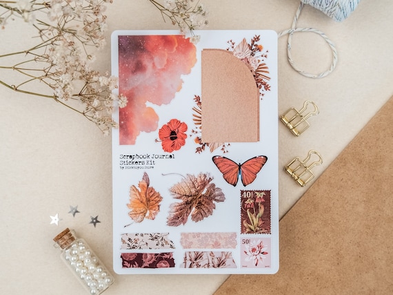 290 Pezzi Kit Scrapbooking Vintage - Adesivi Floreali, Carta Decorata, Per Bullet Journal, DIY - Foto 10