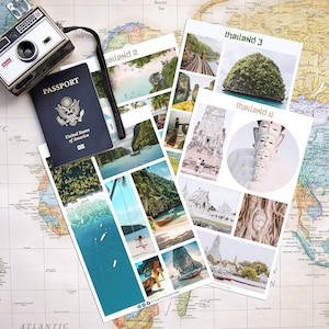 Stickers reisdagboek Thailand, Bujo-stickers met Thais thema, stickers fotoplanner Bangkok, souvenir Thailand, cadeau voor reisliefhebber