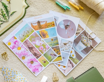 Nature Sticker Sheets – Wildlife and Flower Scenes | Spring Journal Stickers for Nature Lovers  |Spring Nature Stickers  | Seasonal Stickers