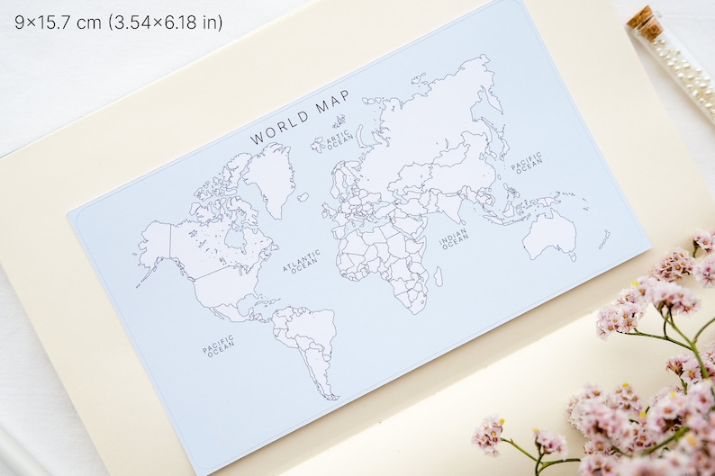 World Map Tracker Sticker Travel Tracker Map Travelers - Etsy