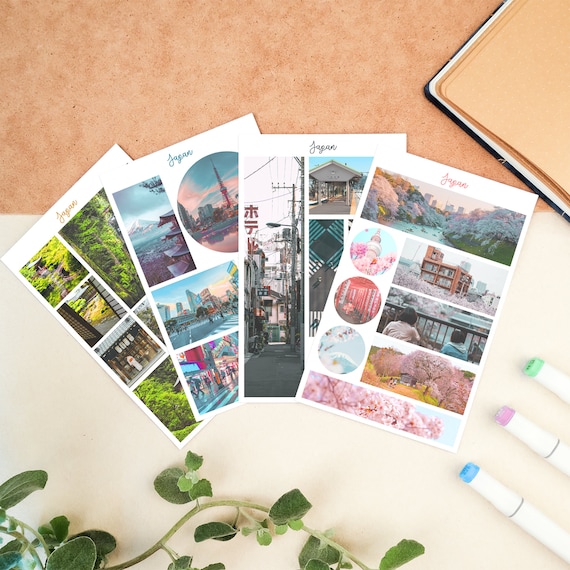 AESTHETIC JAPANESE Scenery Sticker Sheet for Bullet Journal | Etsy