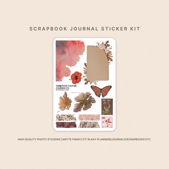 Kit De 656 Autocollants Scrapbooking – 50 Feuilles – Stickers Décoratifs Pour Bullet Journal, DIY, Album Photo – Washi Tape