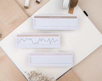 Mood Graph Stickers: Mental Health Tracker for Planners & Journals