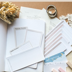 30 Day Challenge Tracker Stickers: Monthly Goal Habit Planner image 2