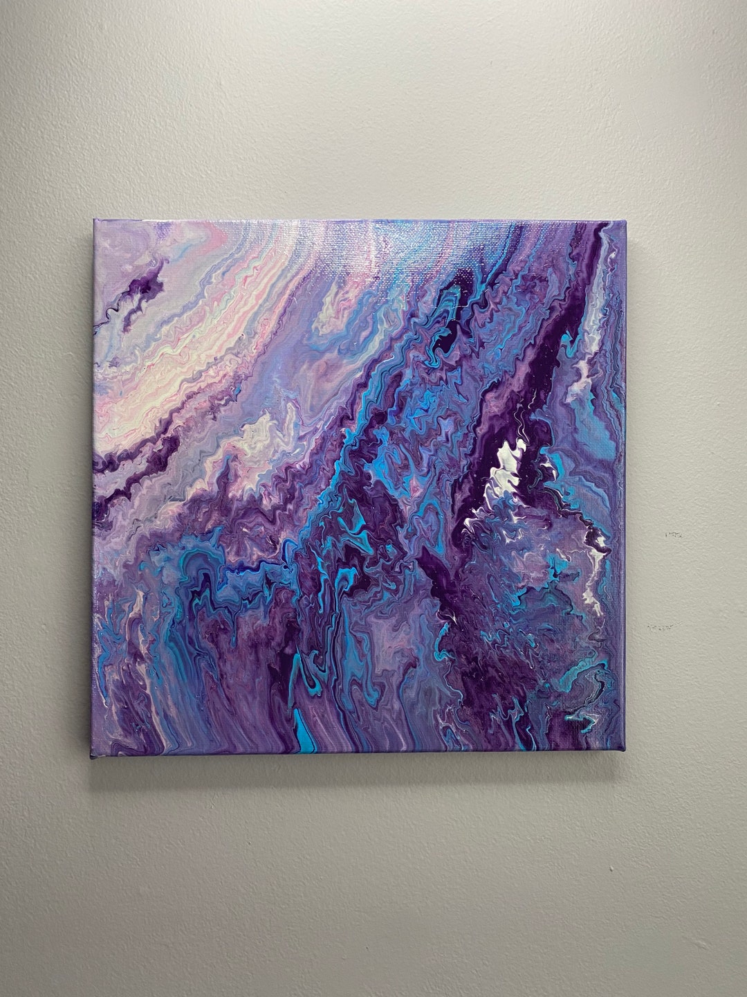 Abstract Marble Pour Painting. Etsy