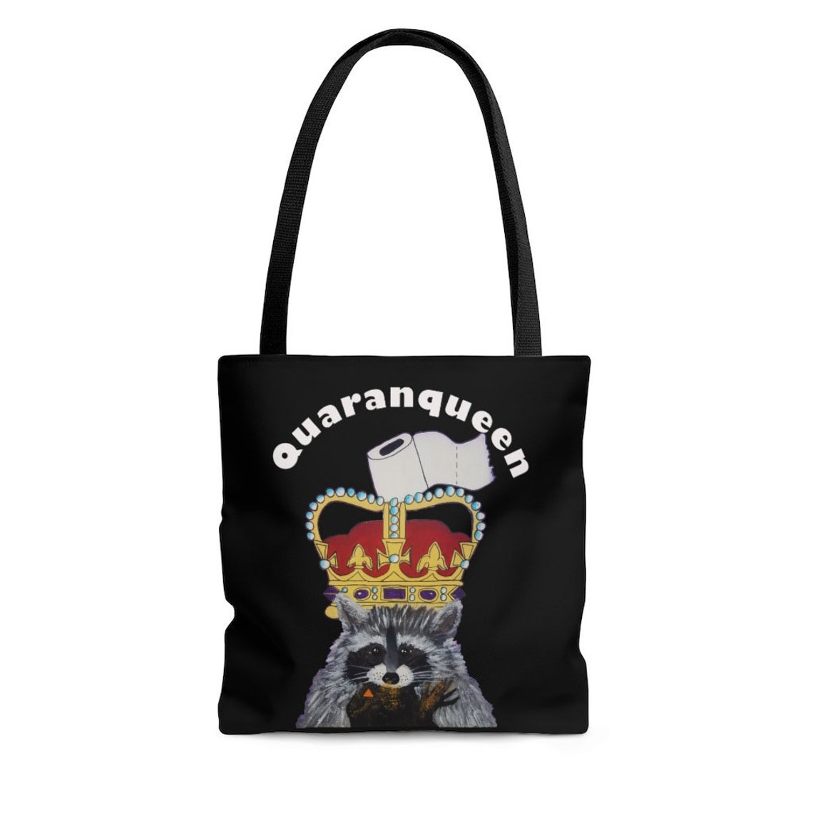 Raccoon Bag Raccoon Tote Bag Queen Tote Bag Funny Tote Bag Etsy