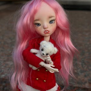 Custom Art Doll: Handcrafted BJD Landoudou Doll with Mohair Wig