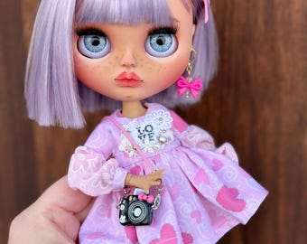 custom Blythe Doll, custom Ooak Blythe, art doll, fashion doll, handcrafted doll, Blythe, Blythe Doll, Customized blythe doll