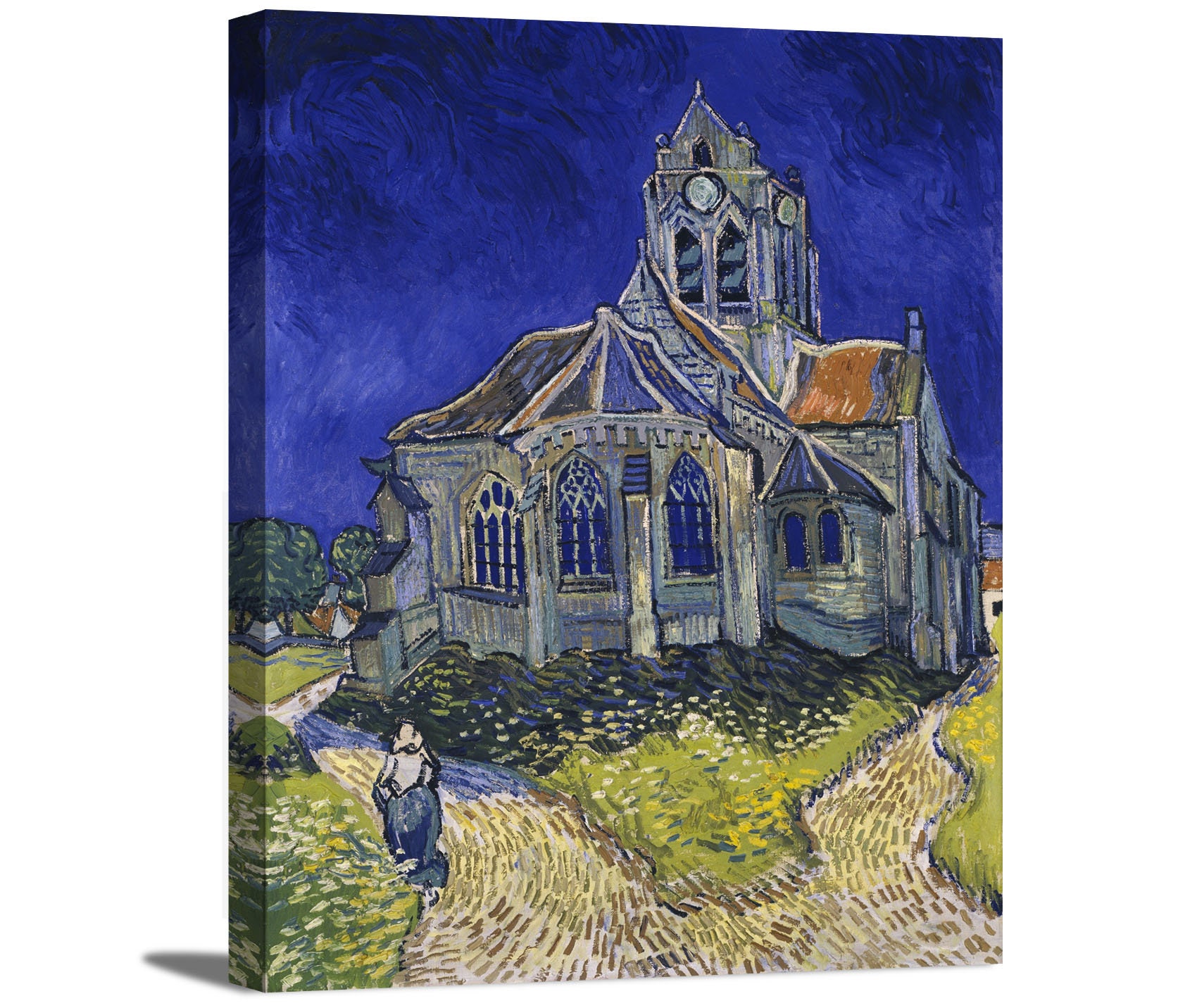 36cm x 46cm) The Church At Auvers By Vincent Van Gogh Gallery Wrapped 