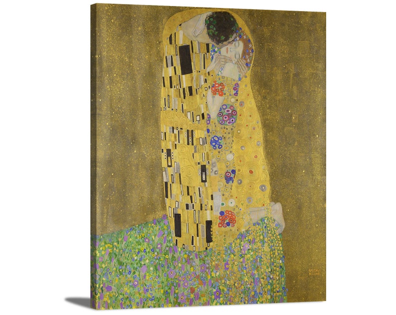 Gustav Klimt the Kiss Classic Fine Art Famous Painting Gallery Wrapped ...