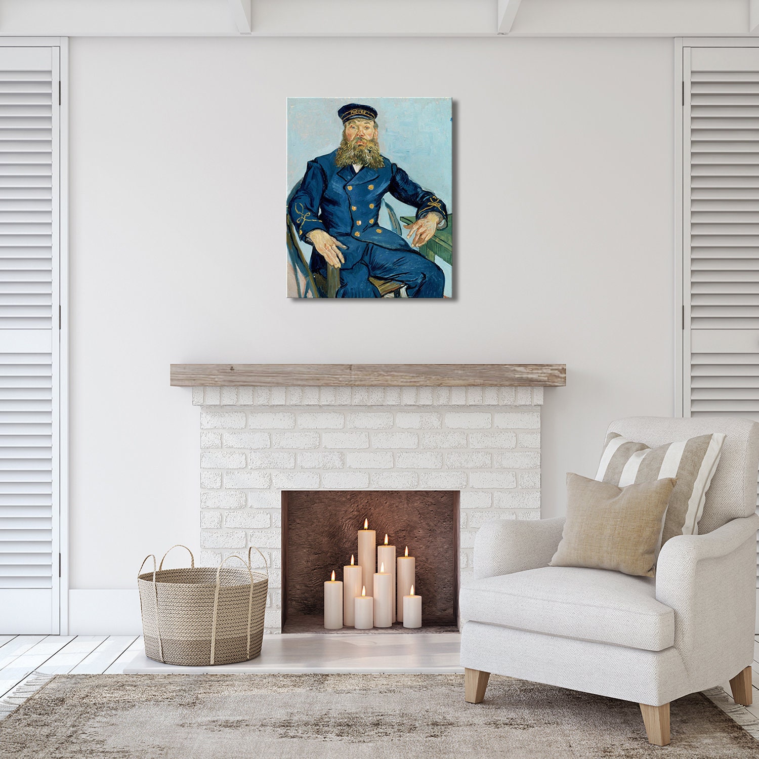 Portrait of the Postman Joseph Roulin by Vincent Van Gogh Classic Fine ...