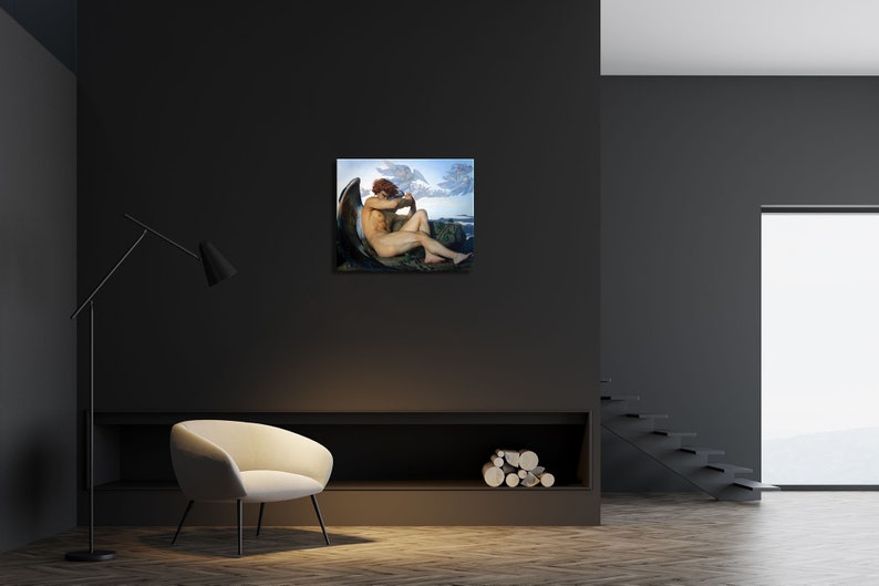 El ángel caído Pintura 1868 por Alexandre Cabanel Classic Fine Etsy