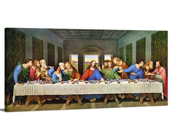 The Last Supper by Leonardo Da Vinci Open Edition Print / 24 x 8 / Print Only