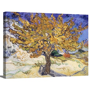 The Mulberrry Tree by Vincent Van Gogh Famous Artwork Gallery Wrapped Framed Canvas Print Wall Art Office Decor Home Decorations