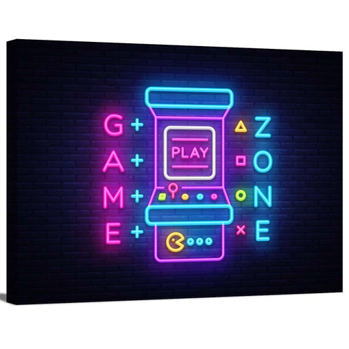 Gamer Game Room Decor Neon Sign Effect Gaming Controller Etsy