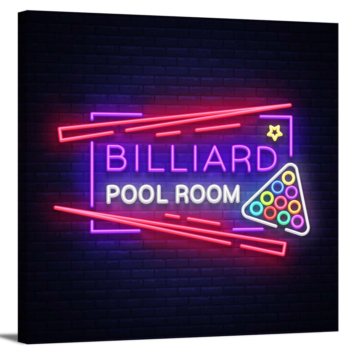 Billiards Glowing Neon Sign Effect Pool Room Hobby Sport Game - Etsy